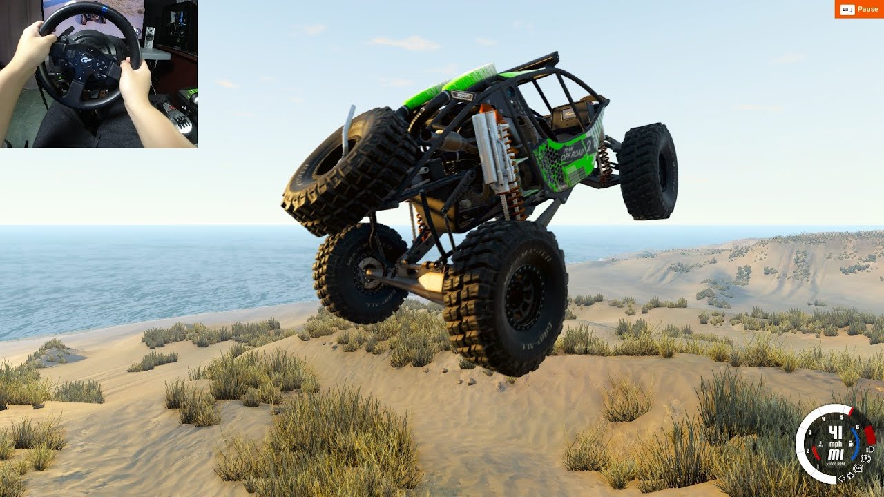 Beach Sand Dune Jump BeamNG.Drive - Thrustmaster T300RS GT