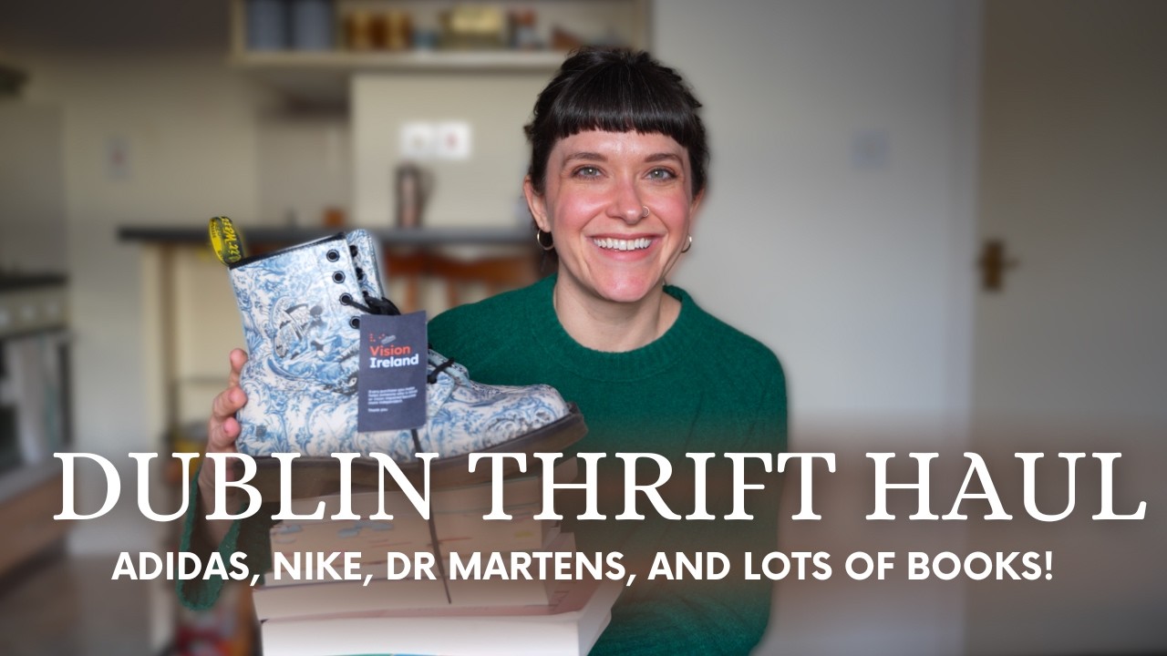 Dublin Charity Shop Haul | Thrifted Books, Sweaters, & Shoes