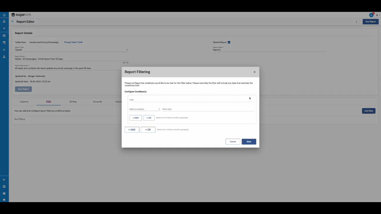 How to Create a Custom Campaign Report in Sugar Market | SugarU CRM Reporting Tutorial