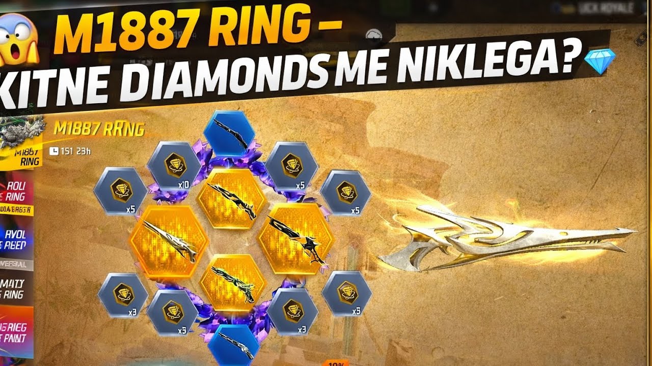 New M1887 Gun skin Kitne diamonds me niklega #freefire #garenafreefire #ffviral @IMGAMING20 