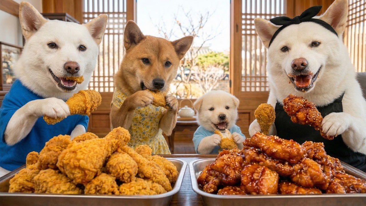 후라이드 치킨 만들기, 진돌이표 먹방은 서비스!