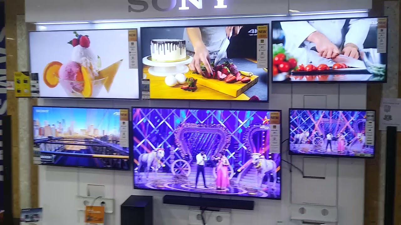 Sony android tv display in showroom