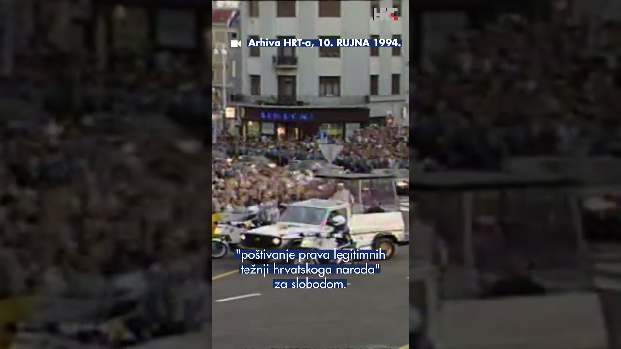 Arhiva HRT-a, 1994.: Usred te&scaron;kih ratnih vremena, papa Ivan Pavao II. posjetio je na&scaron;u zemlju