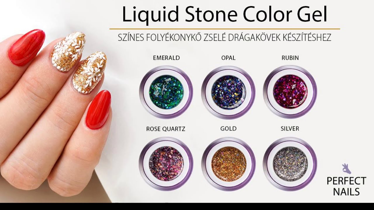 Porcel&aacute;n kar&aacute;csonyi k&ouml;r&ouml;m - Liquid Stone Gel| Perfect Nails