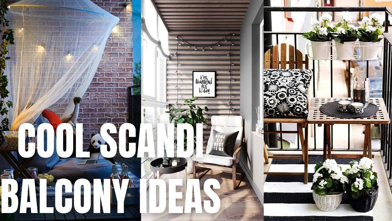 Cool Scandinavian Balcony Ideas. Scandi Decoration and Design for Small Balcony.
