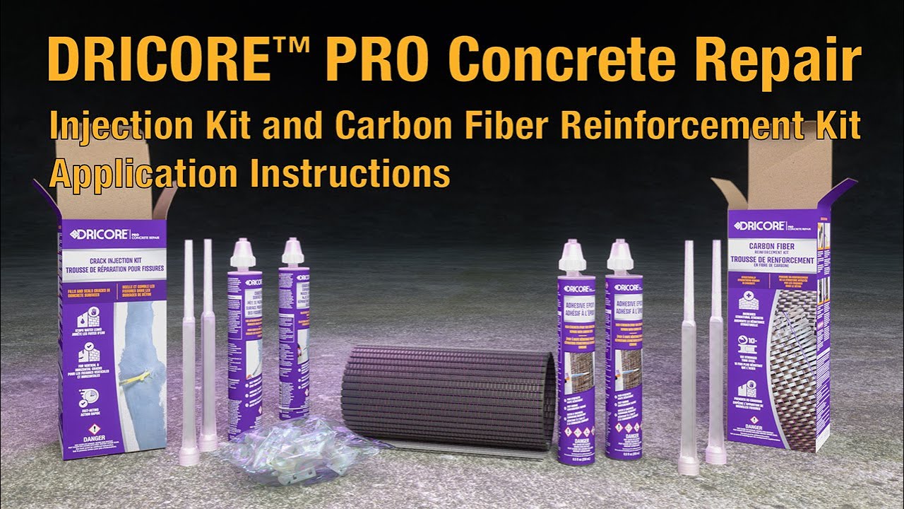 DRICORE PRO Concrete Repair Kits: Application Instructions (Single-Tubes)