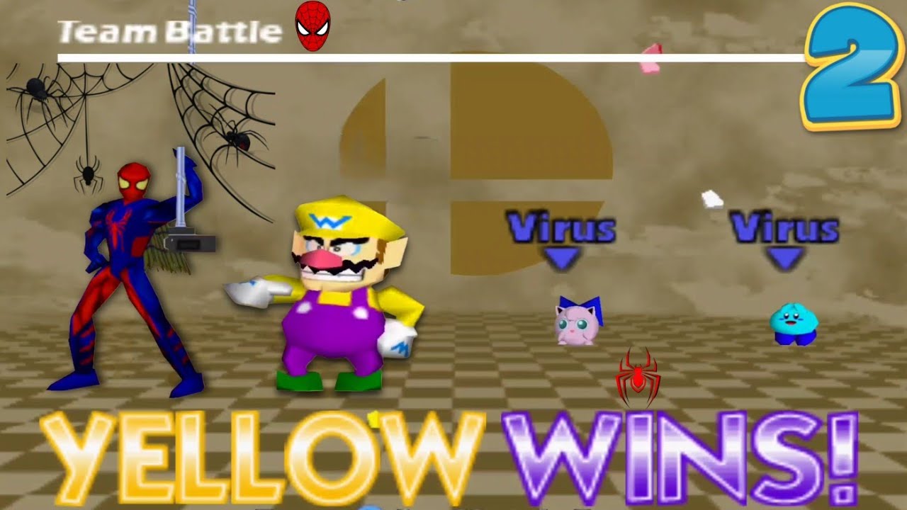 Smash Remix - Spider-Man & Wario VS Lvl 10 Ai 💥- TEAM BATTLE - Multiplayer Gameplay