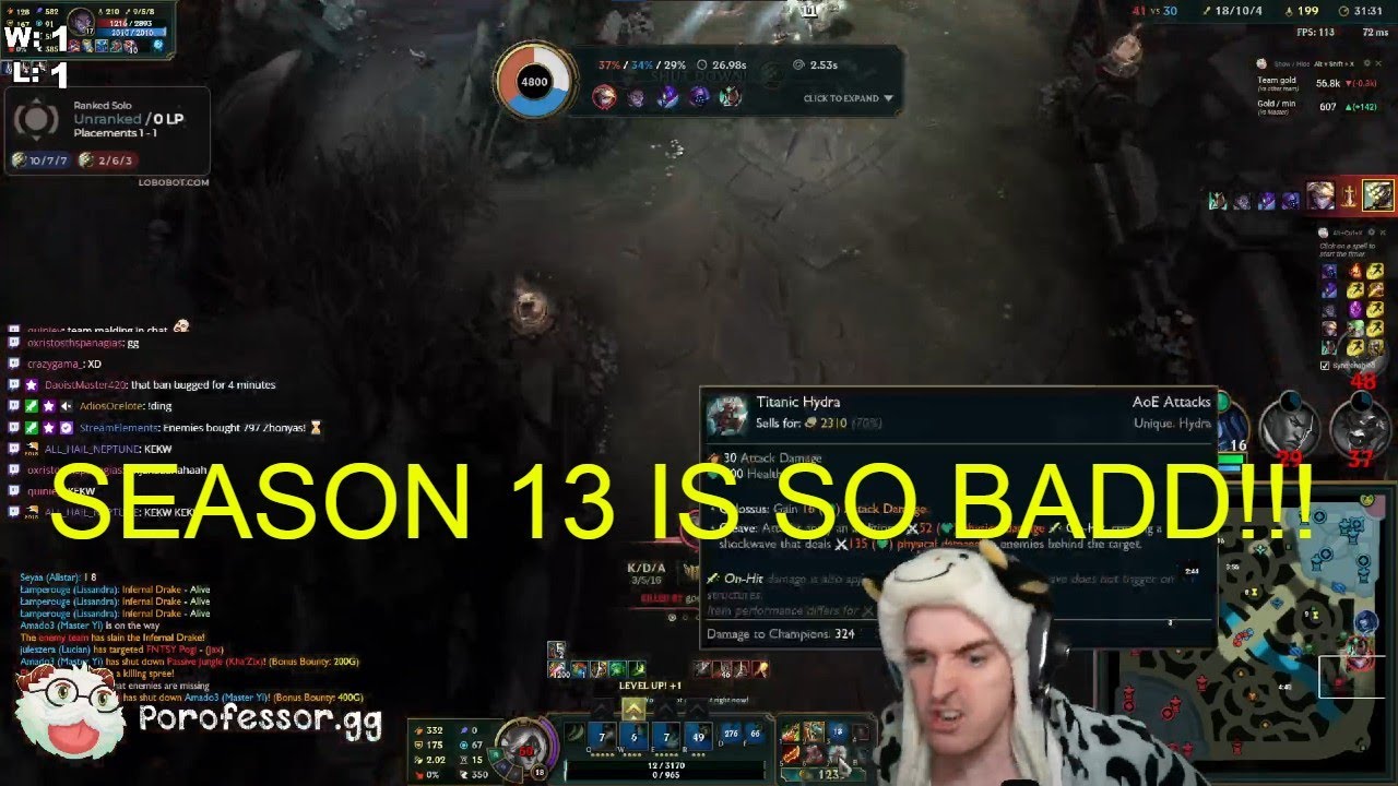 Cowsep RAGEQUITS over Season 13