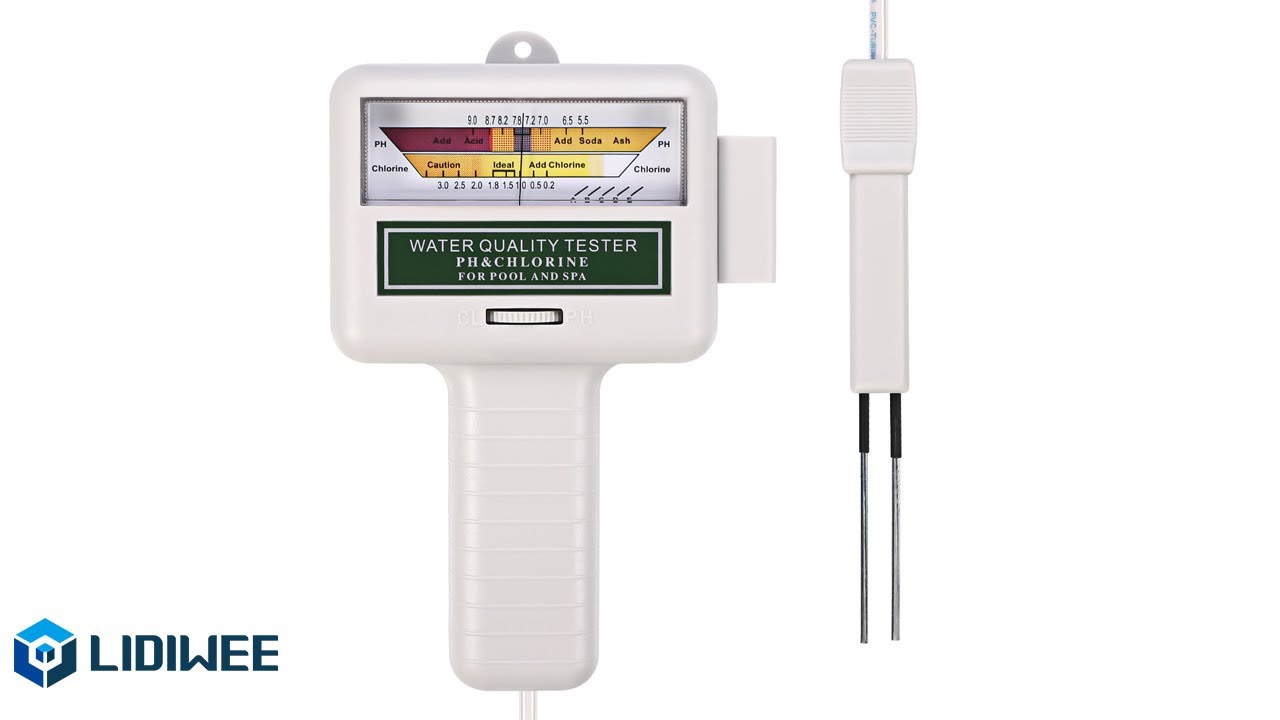 LIDIWEE PH & Chlor Meter Water Quality Tester for Swimming Pool (PC101)