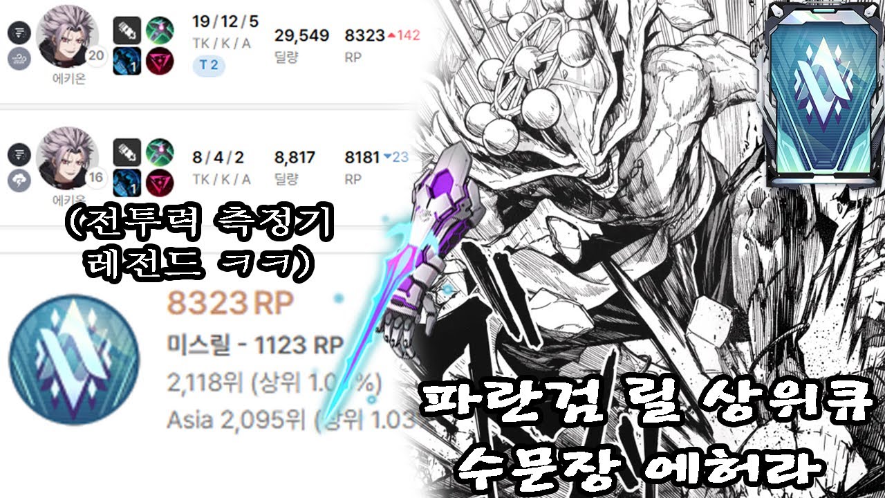 그냥 이놈은 미스릴 전투력 측정기임 ㅋㅋ [이터널리턴 시즌 9 에키온]