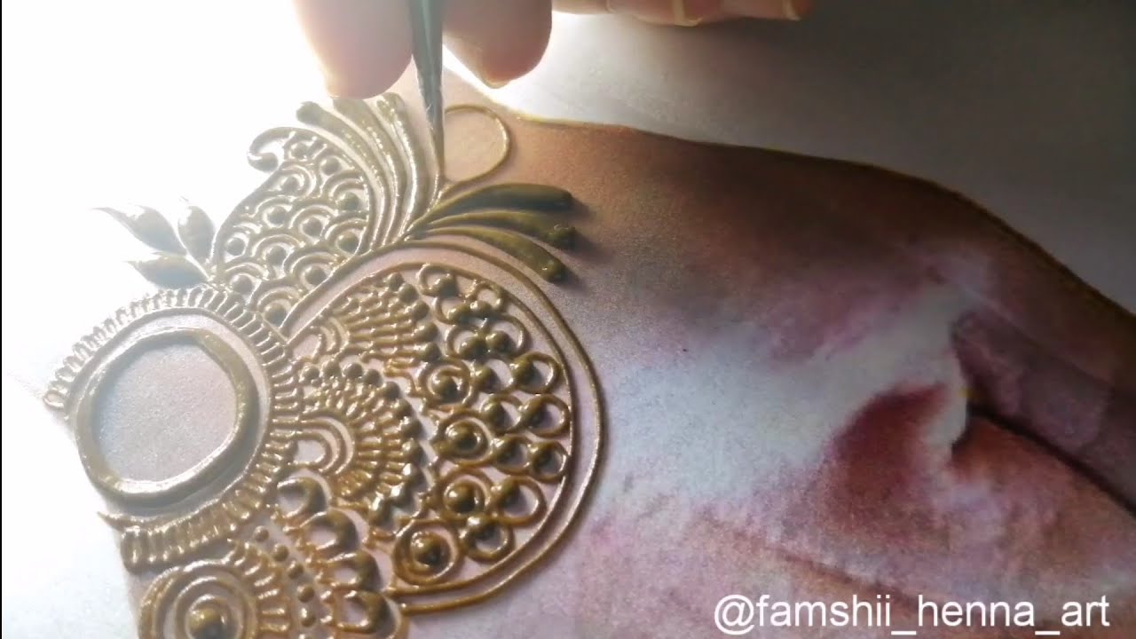 Mehendi design for front side. || Beautiful palm henna design.