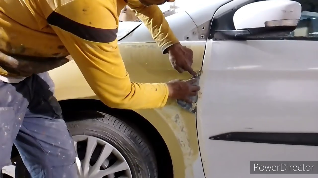 How can do putty filling an fender make line