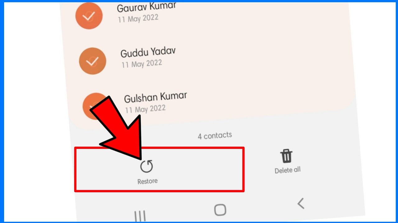 How To Recover or Restore Deleted Contact in Alll Samsung Android Mobile phone within Few Minutes