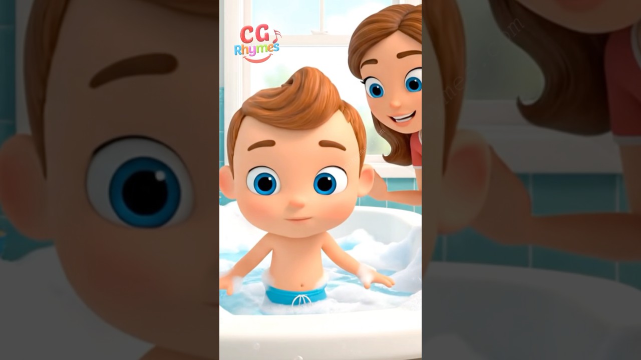 Bath Tub Safety! Baby Needs To Be Safe 🛁🤭 #shorts #clumsy #bathsong #safety #cartoon