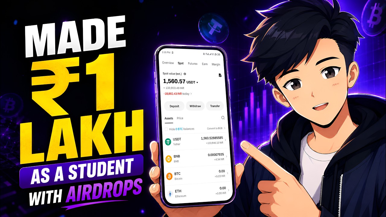 How I Made ₹1 Lakh at 18 Without Investment | Crypto Airdrops Proof