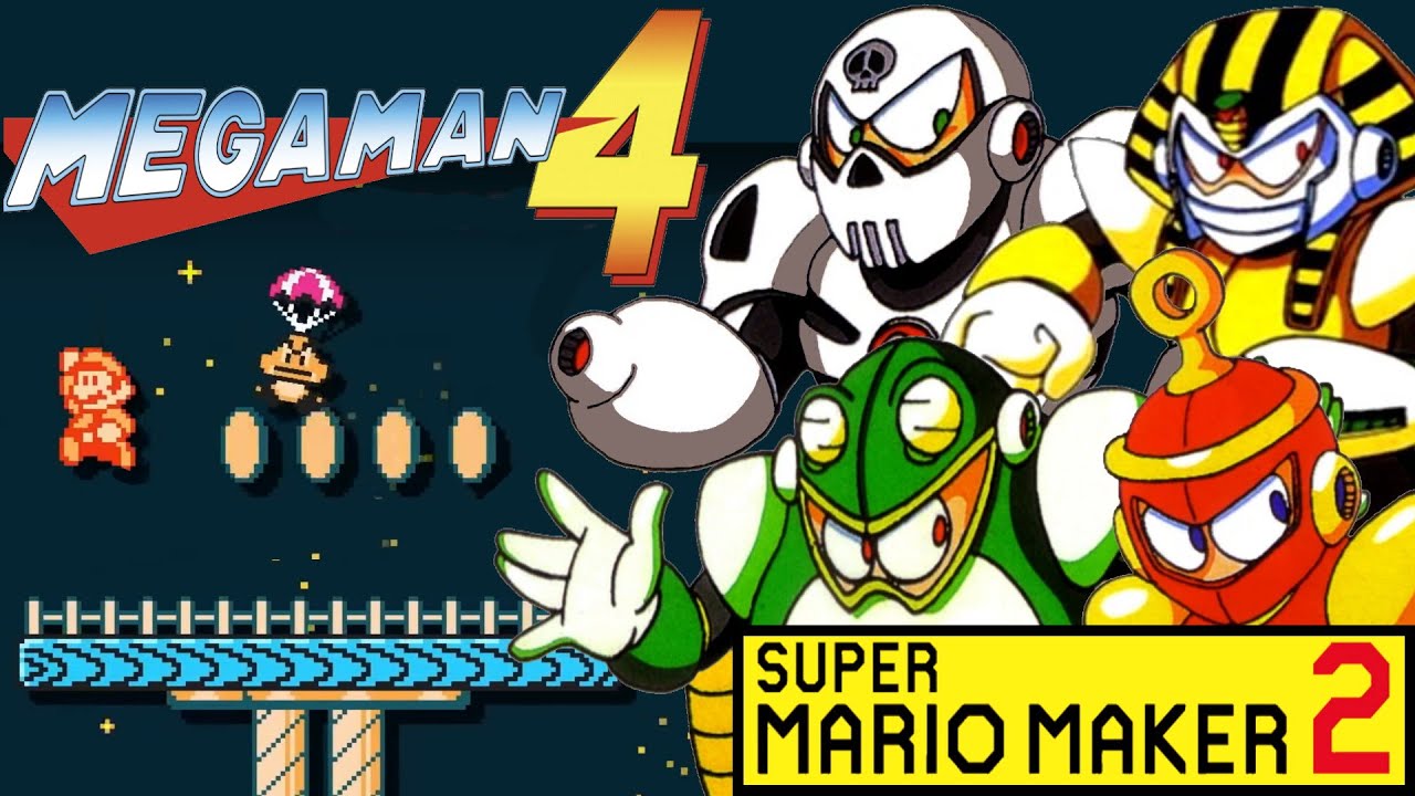 Super Mario Maker 2: Mega Man 4: All Robot Masters