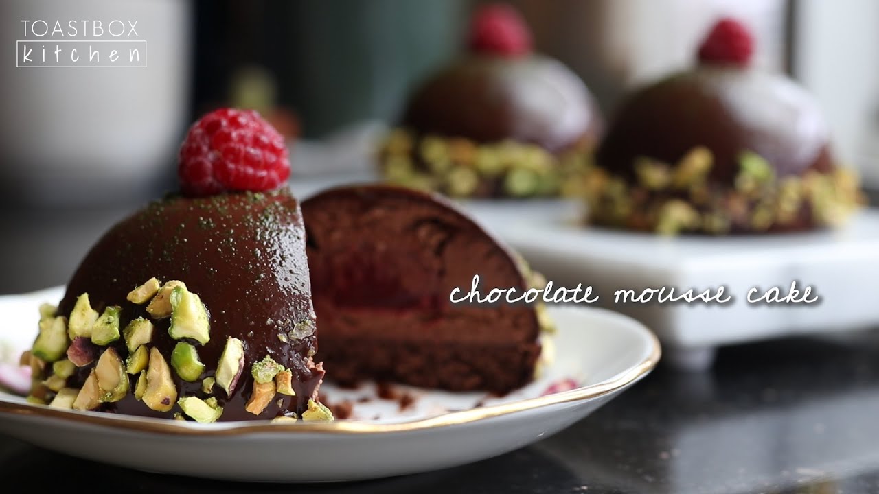 Chocolate Mousse Dome Cake (with Raspberry Jelly and Mirror Glaze)