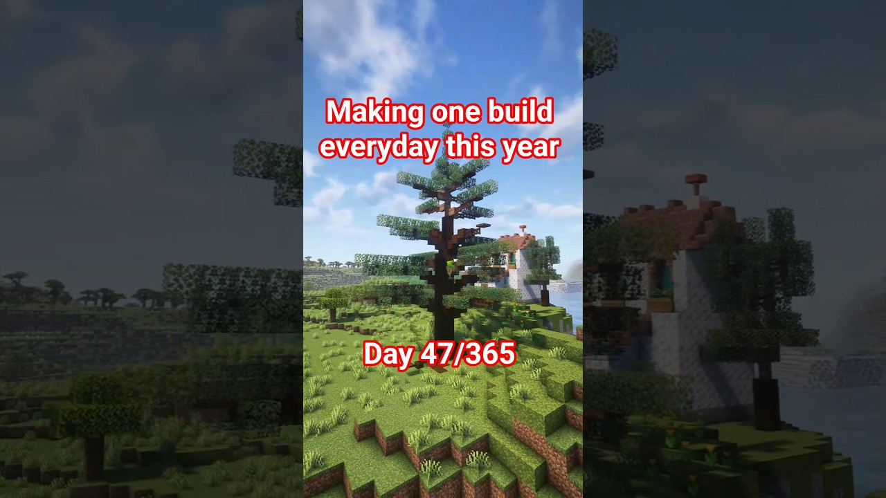 making one build everyday this year #minecraft #minecraftbuilding #minecrafttutorial #tree #art