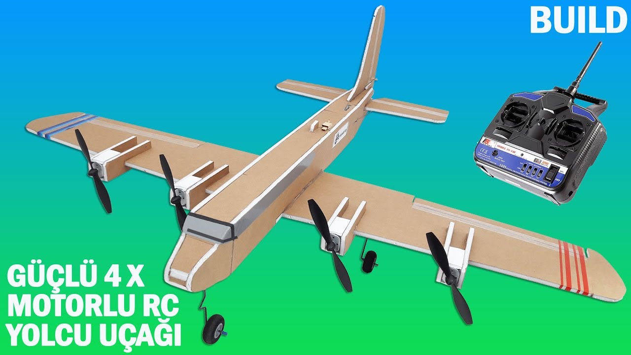 Как сделать RC-самолет с мощными четырьмя двигателями. Сделай это дома.
