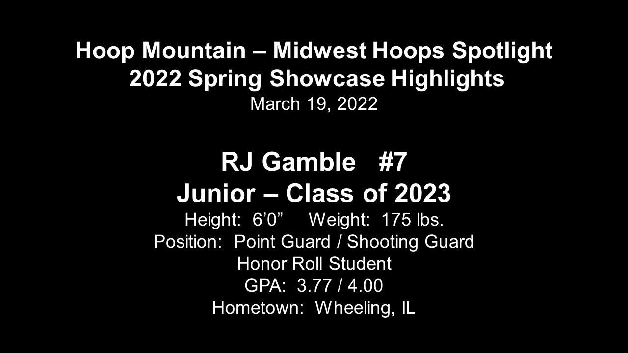 RJ Gamble's Hoop Mountain/Midwest Basketball 2022 Spring Showcase Highlights - 19Mar2022
