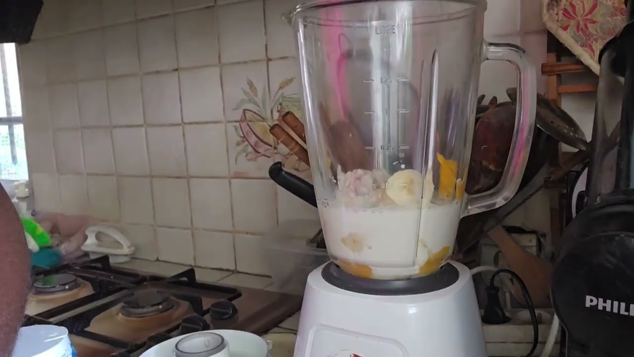 Smoothie Banane 🍌,  mangue 🥭,  avoine,  lait 🥛