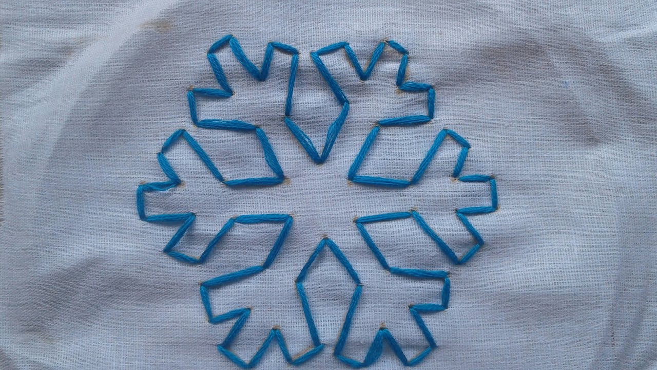 Hand embroidery easy outline design for beginners/#needlework#threadandneedle#new