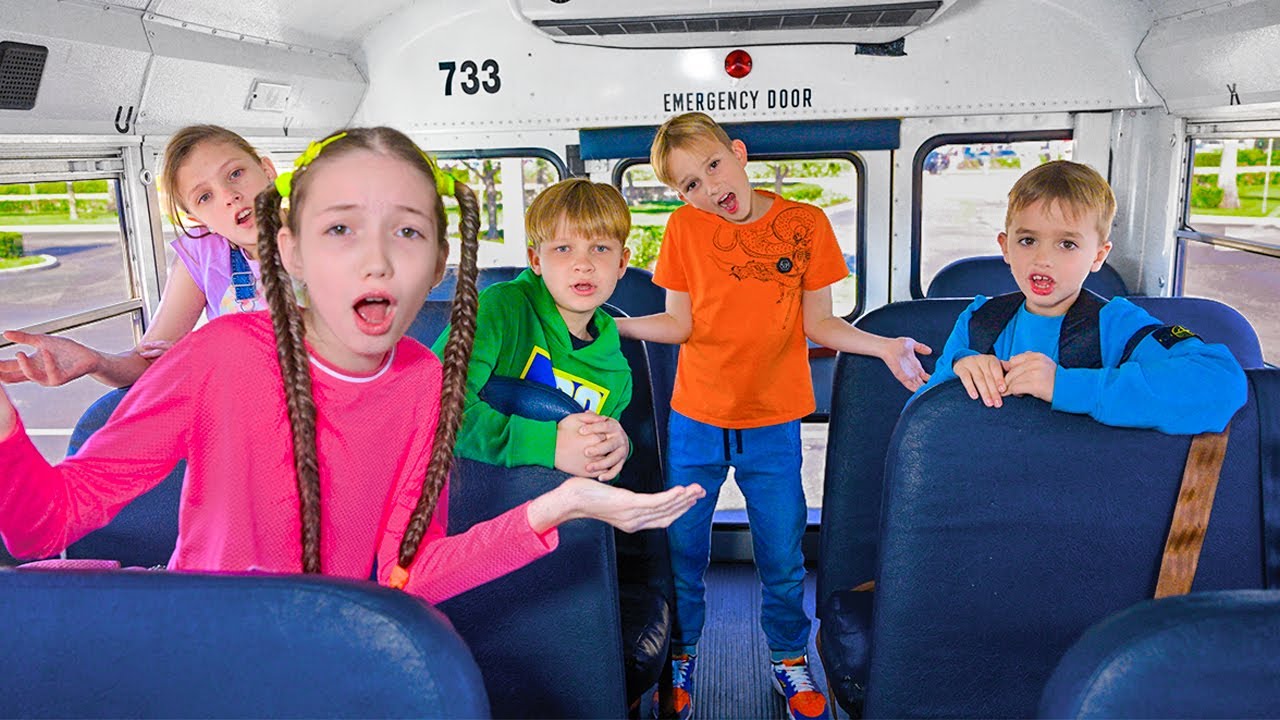 Aprenda as regras do &ocirc;nibus escolar com Vlad e Niki