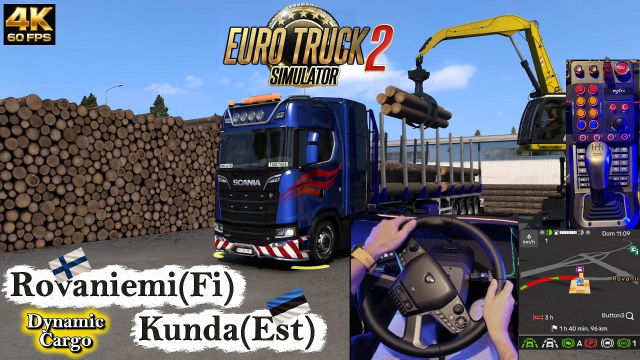 Finland Logs to Estonia|Dynamic Cargo Hori Truck & PXN |1.58 Update|EuroTruck Simulator 2
