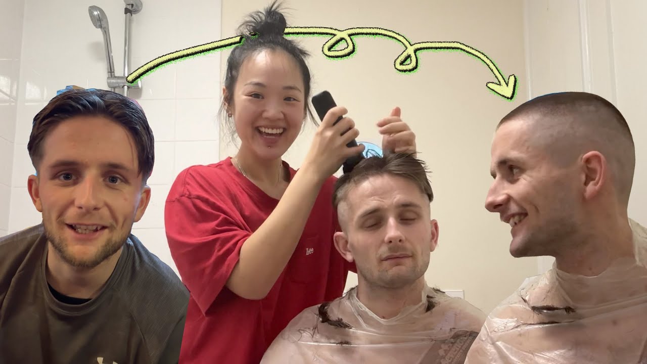 I SHAVED all his hair👨‍🦲바리깡 좀 들어봤습니다 buzzcut at home