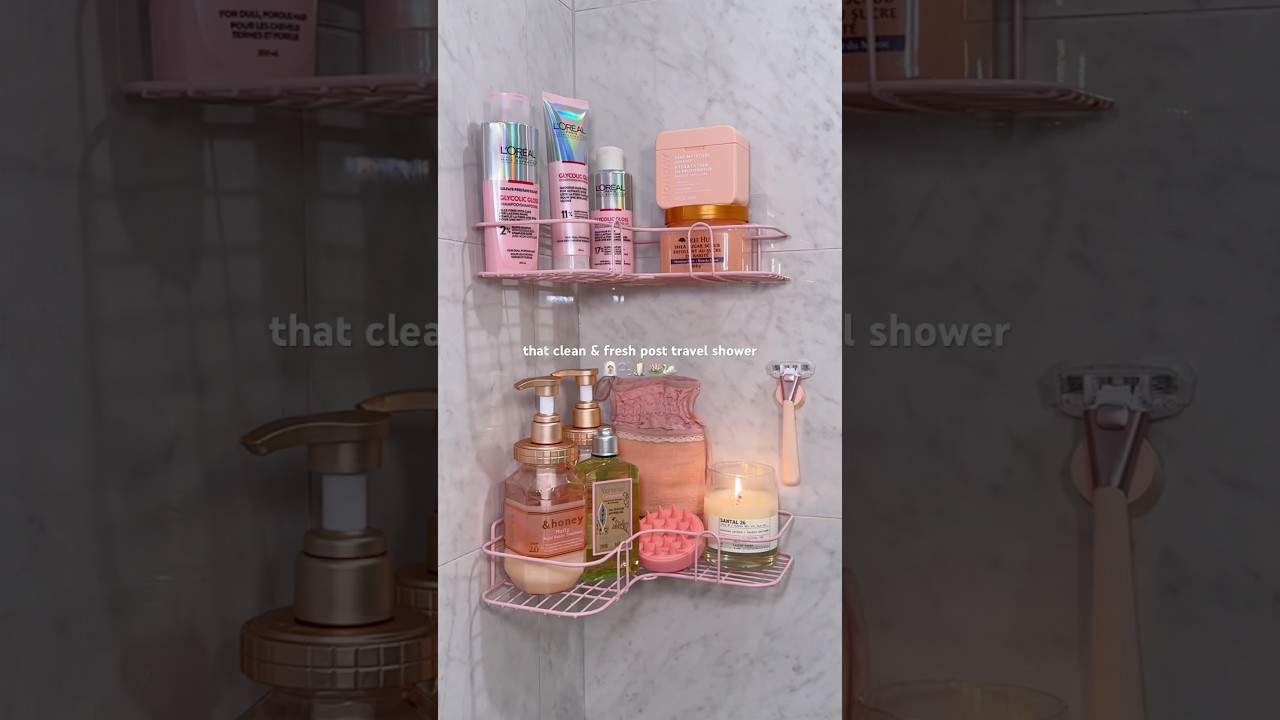 Fresh & Clean Post-Travel Shower Routine 🧖🏽&zwj;♀️🕯️🫧🪷