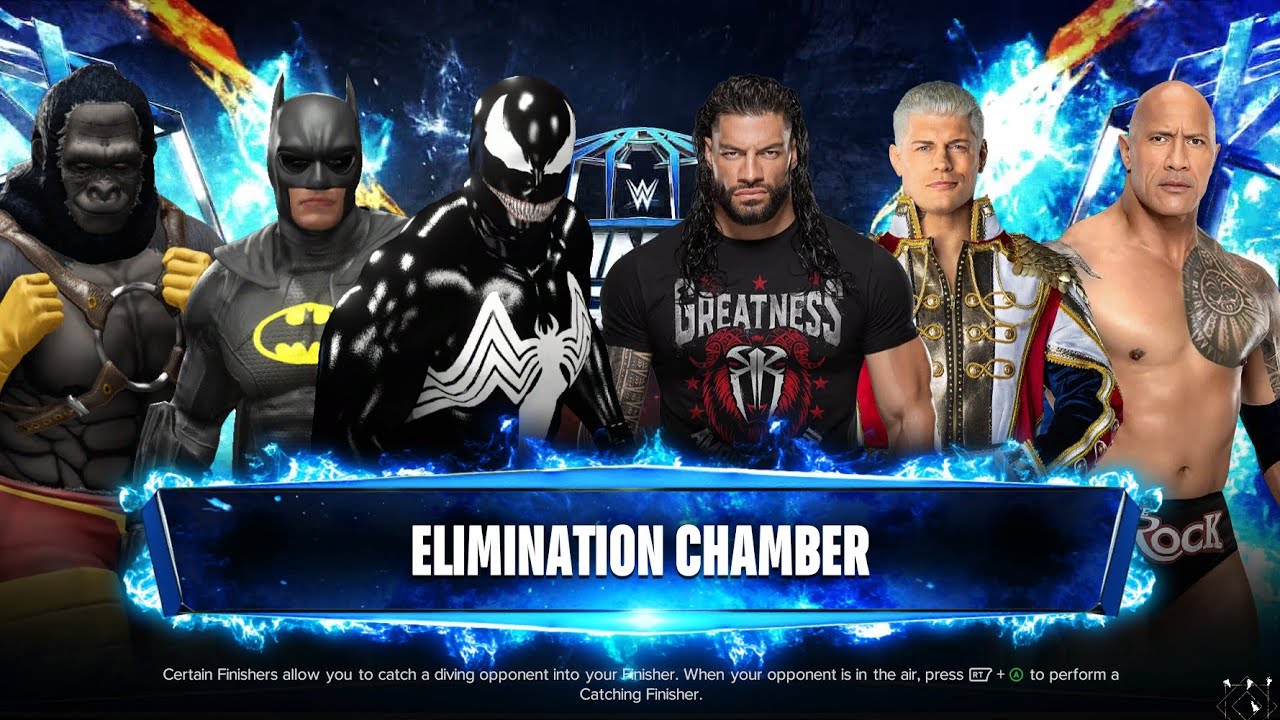 6 Man Elimination Chamber Match wwe2k24 #new #wwe #usa #viral #kuwait #india #dubai #uk #otc #ps5