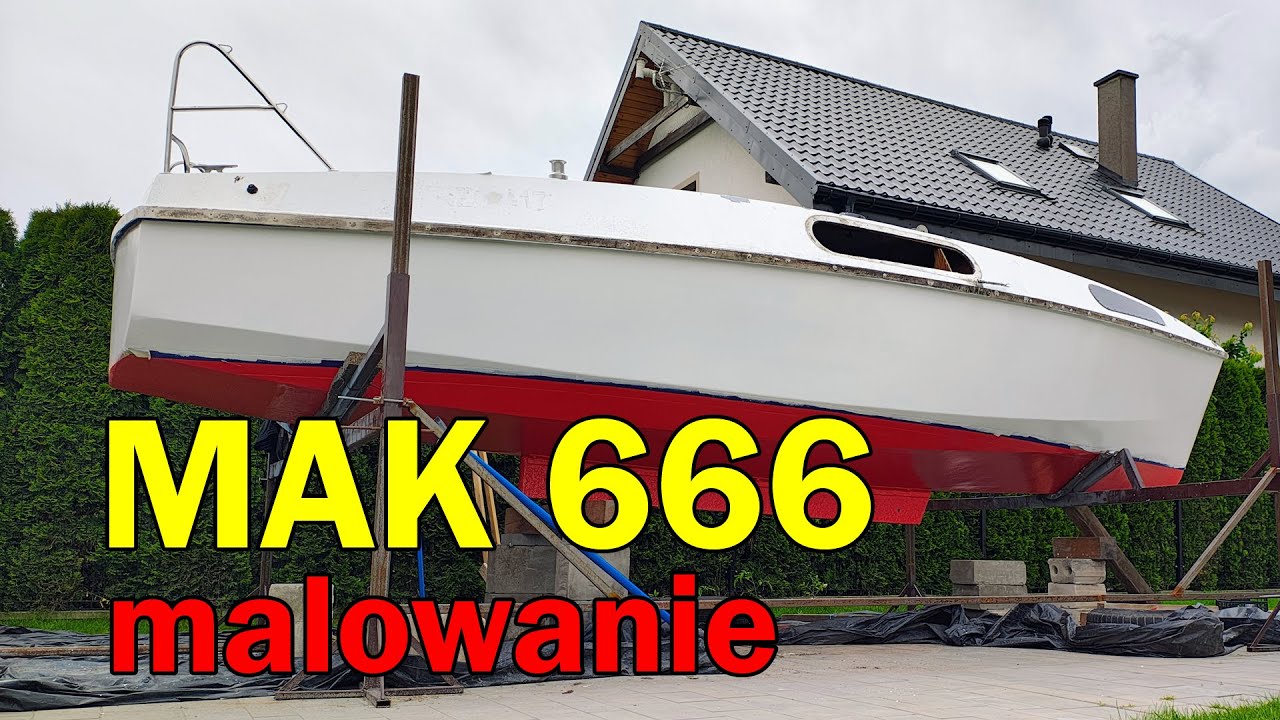 #6 Remont żaglówki Mak 666 - malowanie laminatu kadłuba
