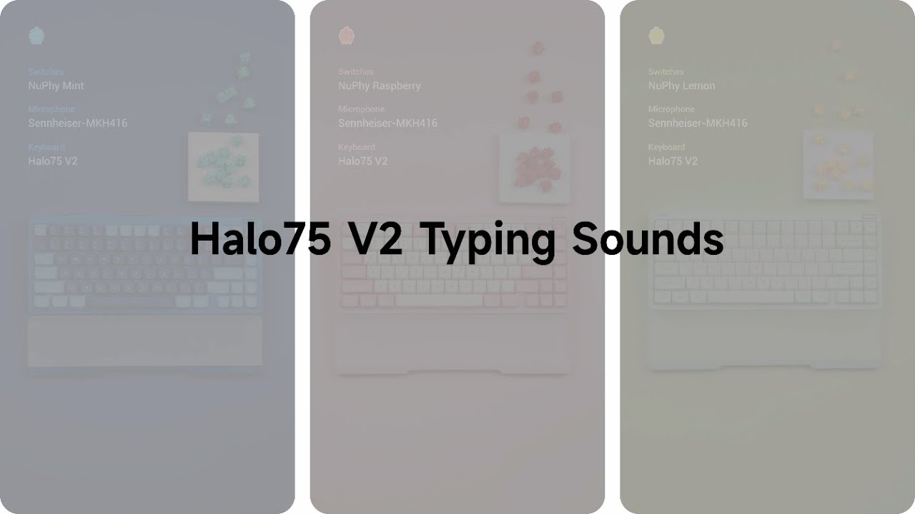 NuPhy Halo75 V2 Typing Sounds   Mint Raspberry Lemon