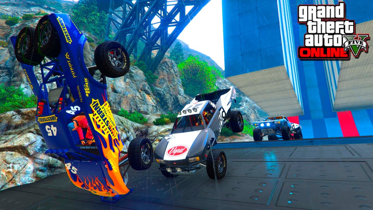 CARRERAS CON VEHICULOS HOT WHEALS - GTA V ONLINE CON AMIGOS