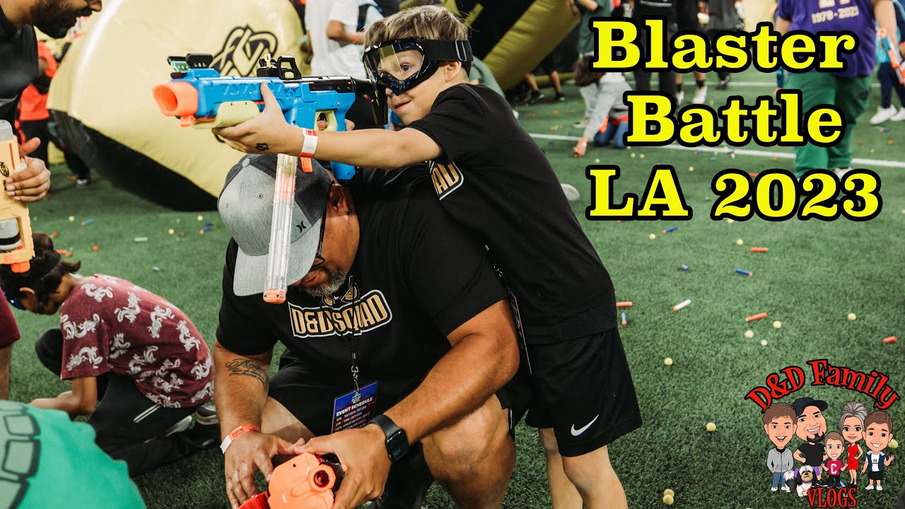 Blaster Battle inside SoFi Stadium | JEBB LA 2 | D&D Family Vlogs