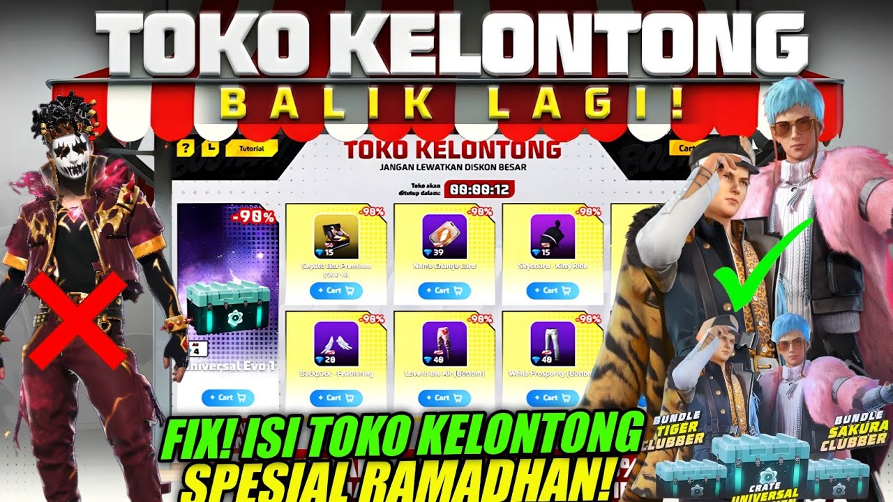 FIX!! 😱 ISI TOKO KELONTONG FF SPESIAL RAMADHAN 2026 + ADA BUNDLE CLUBER SERIES! 