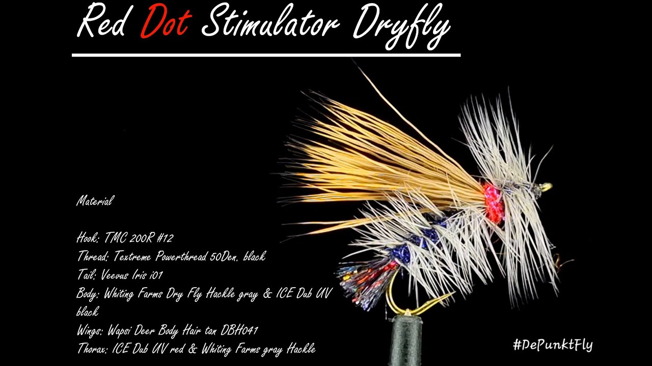 Tying a Red Dot Stimulator Dryfly - Tied by Matthias Dibiasi - DePunkt Fly