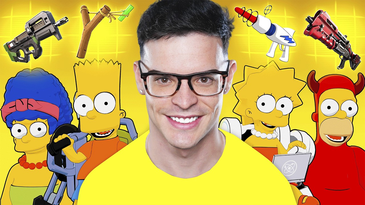 Consigo TODAS las ARMAS MÍTICAS de los SIMPSONS en Fortnite! 😱
