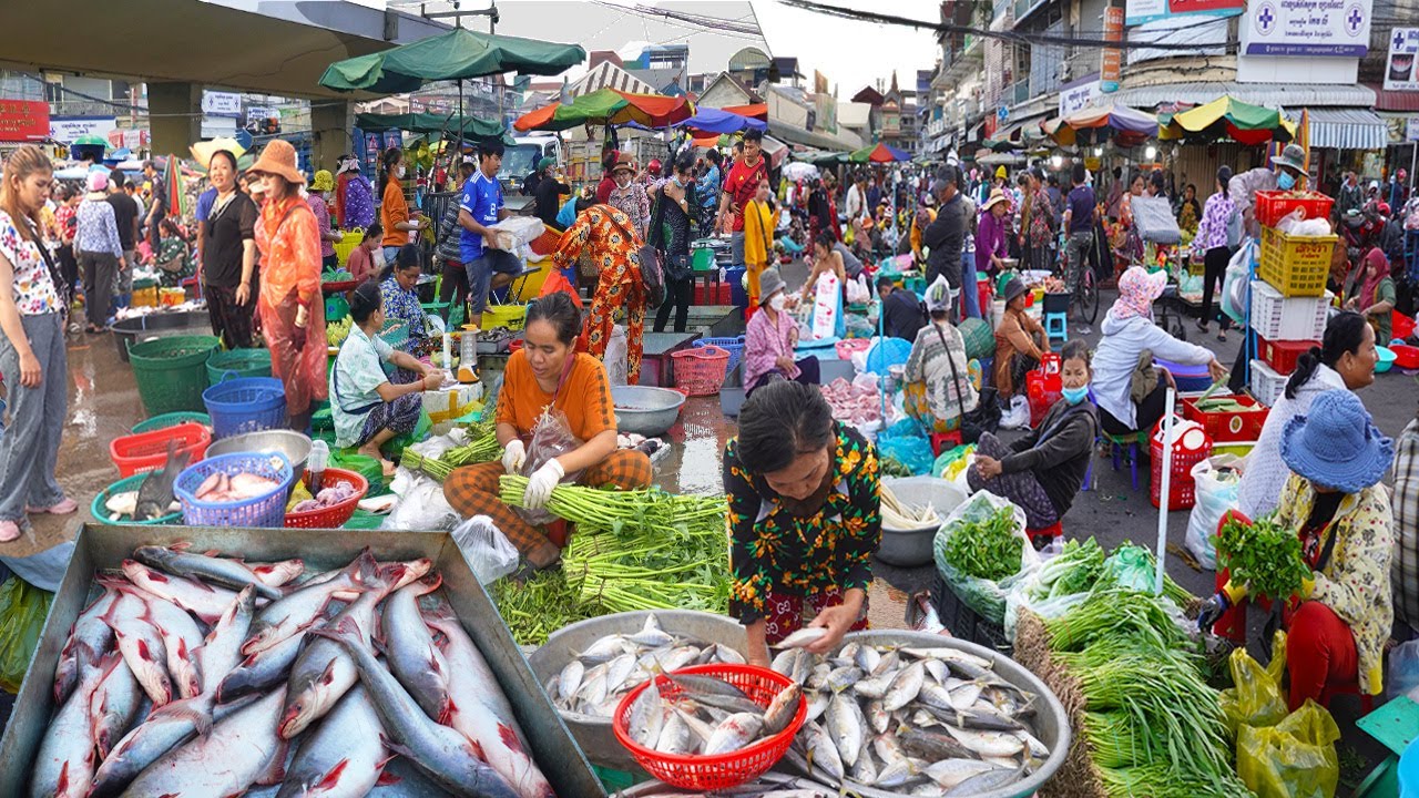 Рыба, морепродукты, овощи, десерты и многое другое — продукты с рынка Камбоджи