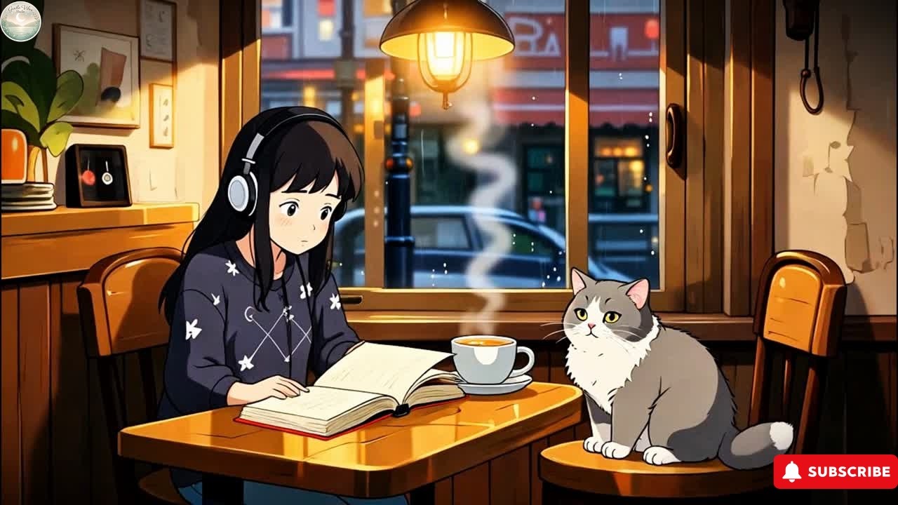 Cozy February Rain Café ☕ Gentle Jazz & Rain Sounds for Study, Focus & Relaxation