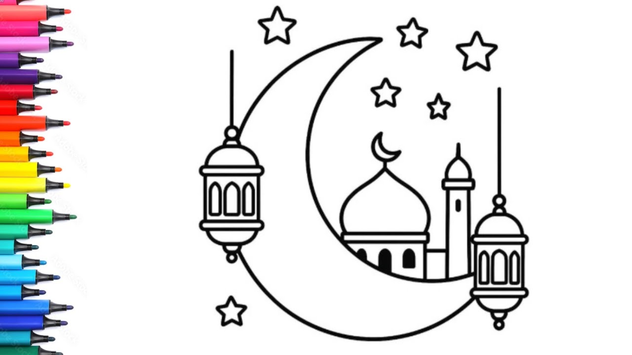 رسومات رمضان 2026 الجديدة | رسم رمضان كريم 2026 | رسم رمضان سهل | كيف ترسم رمضان 2026 | رسم سهل