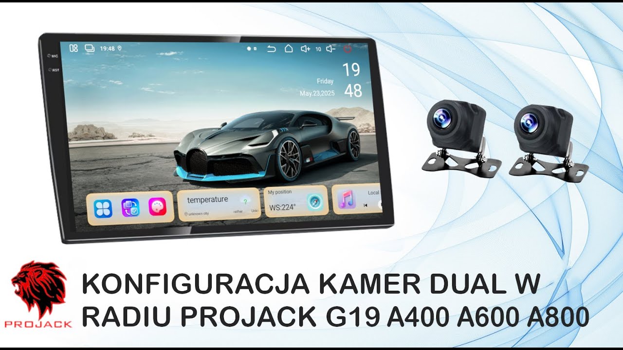 KONFIGURACJA KAMER DUAL W RADIU ANDROID PROJACK MODELE G19 A400 A600 A800