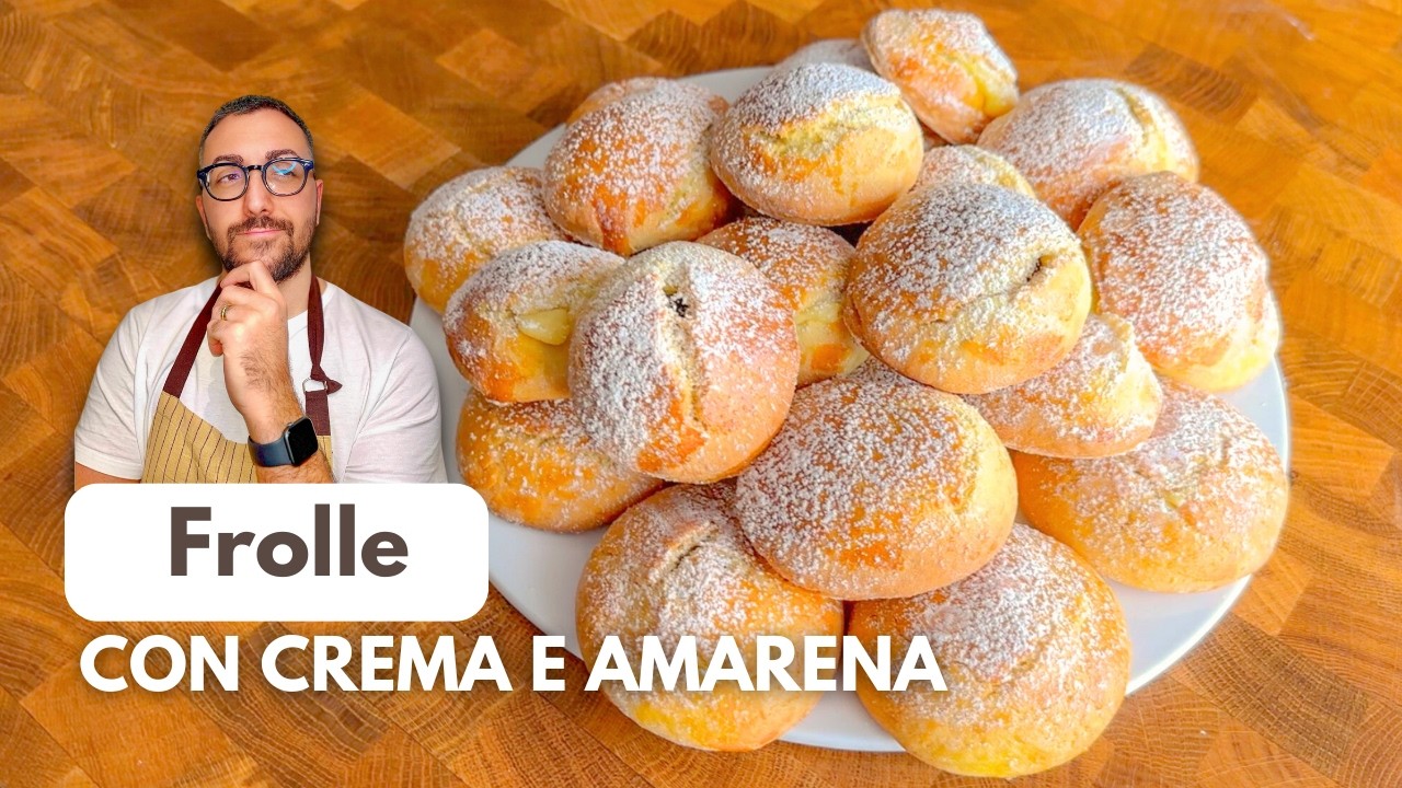 Frolle con crema e amarene FATTE IN CASA