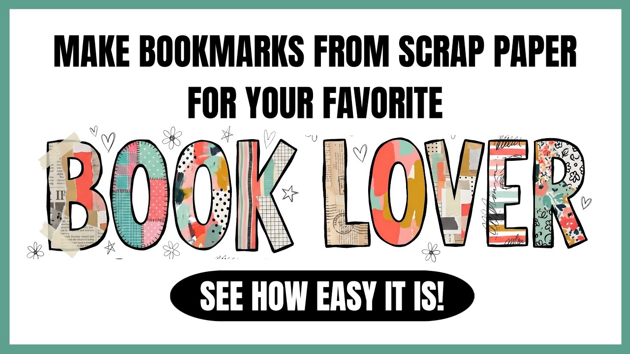 A  CUTE SCRAP HACK YOU NEED TO TRY!  Use Those Leftover Papers! Craft Fair Idea! Bookmark DIY