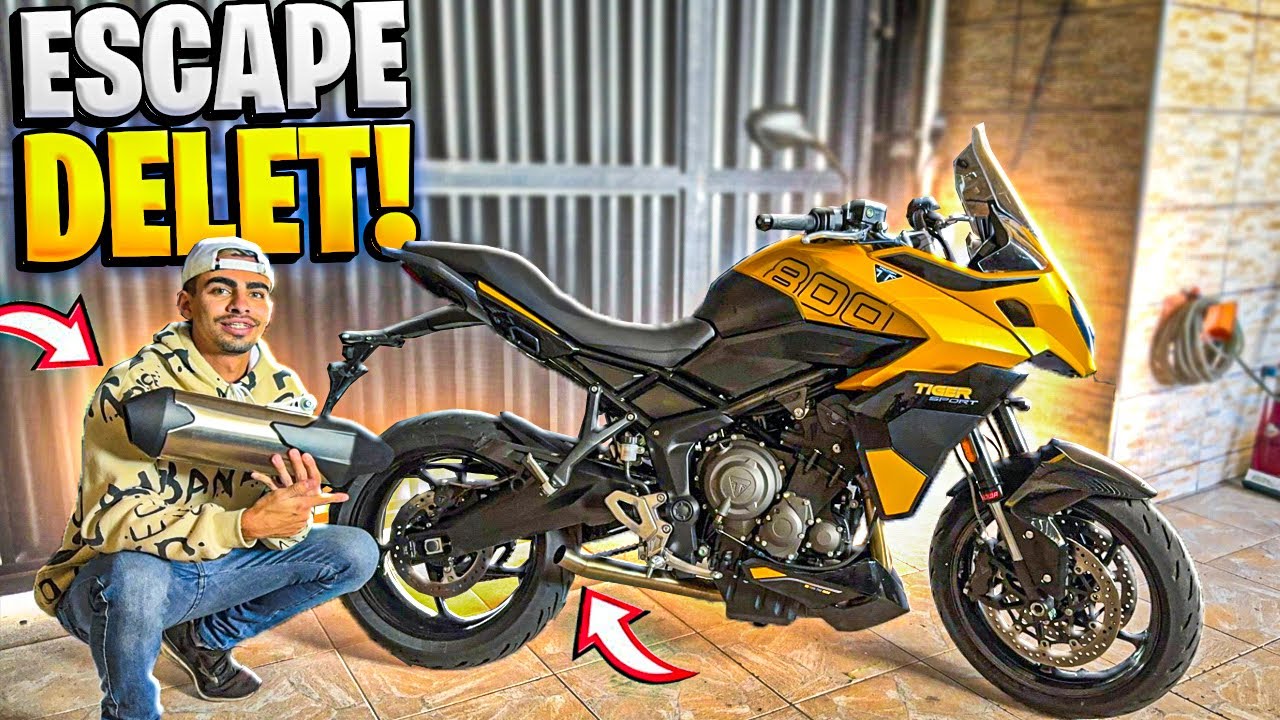 DEIXEI A TIGER SPORT 800 SÓ O CANO 😈🔥 *Ouve esse ronco 🔥