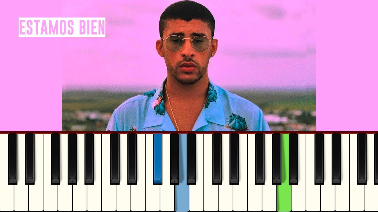 Como tocar Bad Bunny - Estamos Bien (Piano tutorial)