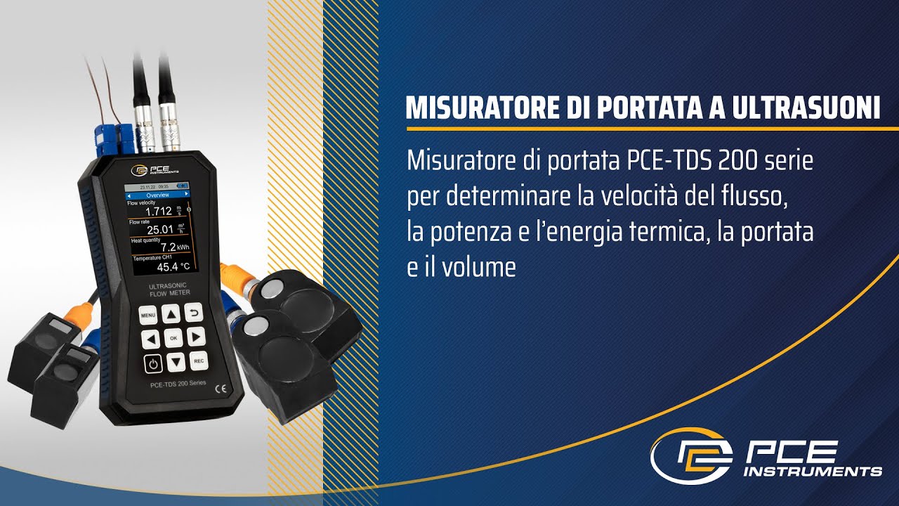 Presentazione del misuratore di portata a ultrasuoni PCE-TDS serie 200 | #pceinstruments