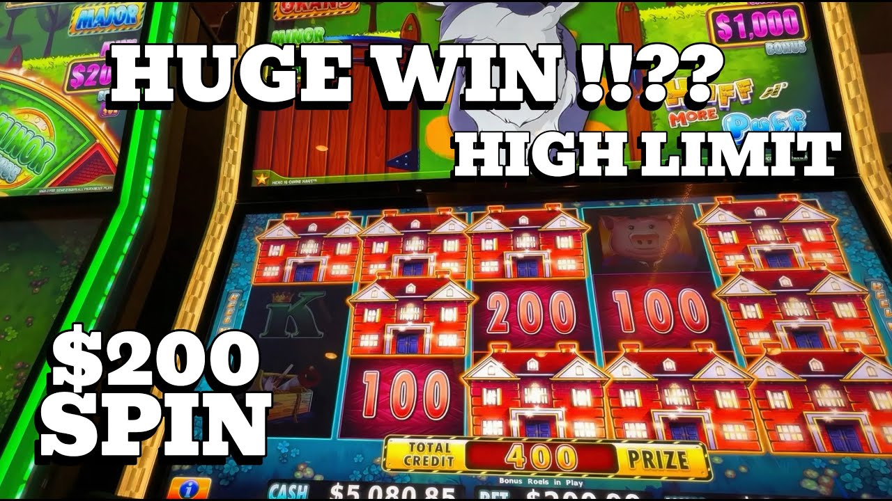 Huff N More Puff Slot Machine 💥 $39,400 Handpay on $200 High Limit Spin