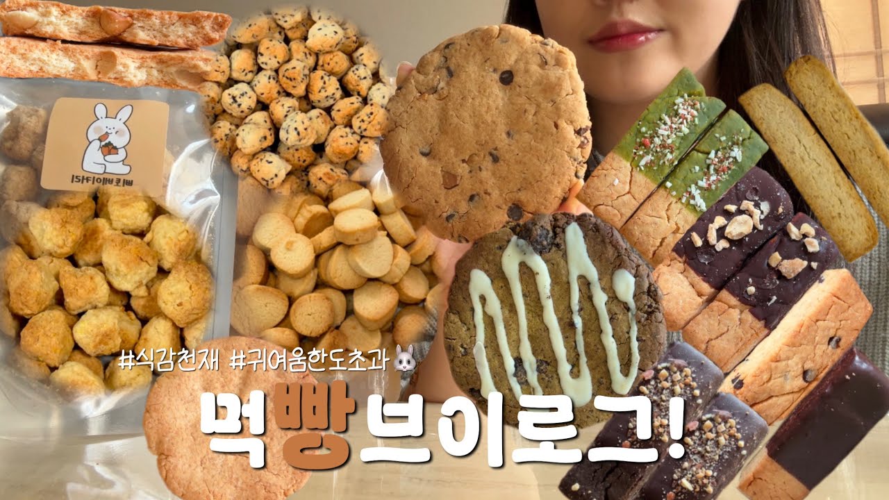 [VLOG] 고막 힐링하고 가세요👂🏻🩷 | 식감 천재 삐토베이커리 (삐삐로, 아몽쿠키) | 먹방브이로그