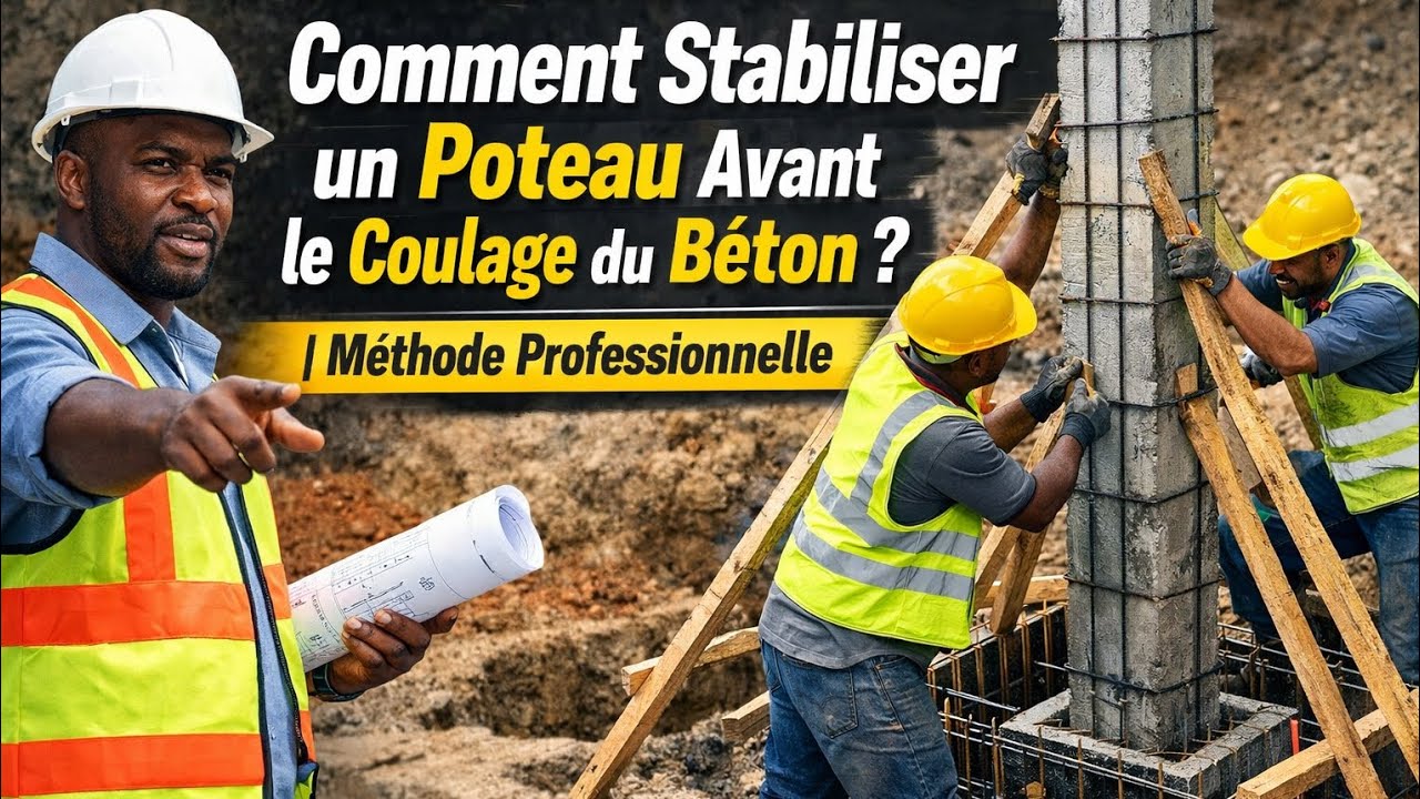 Comment Stabiliser un Poteau Avant le Coulage du Béton ? Méthode Professionnelle.